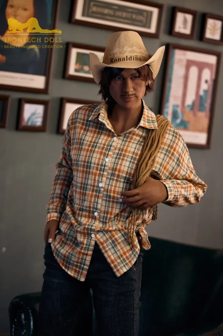 Picture of Irontech Black Male Sex Doll 175cm Cowboy Charles