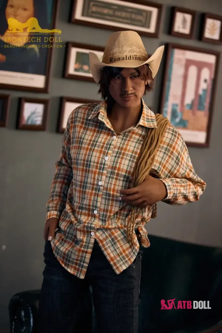 Picture of Irontech Black Male Sex Doll 175cm Cowboy Charles