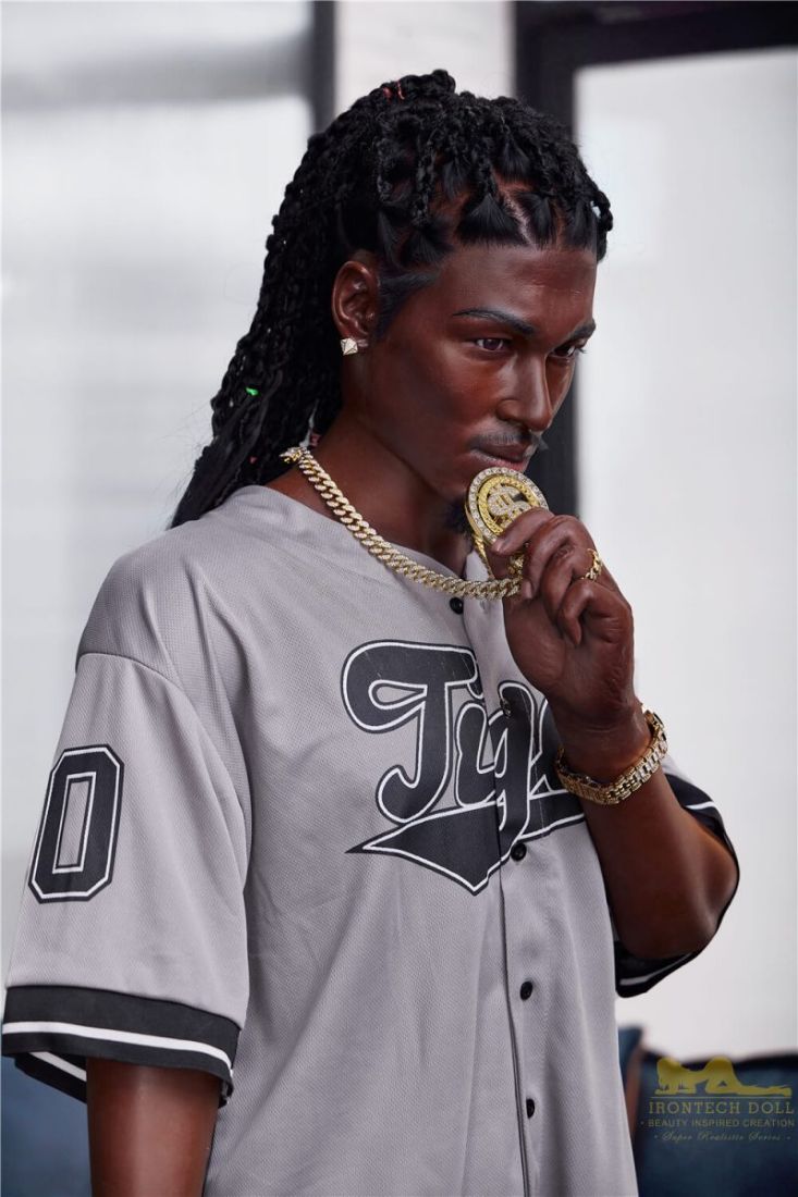 Picture of Irontech Doll Black Silicone Sex Doll 170cm M7 Bill