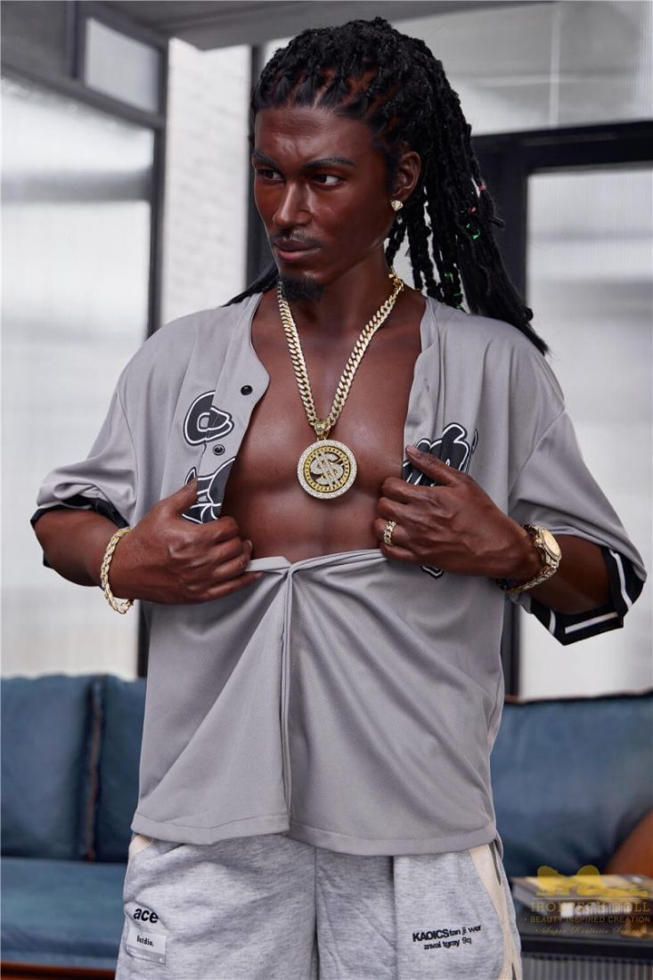 Picture of Irontech Doll Black Silicone Sex Doll 170cm M7 Bill