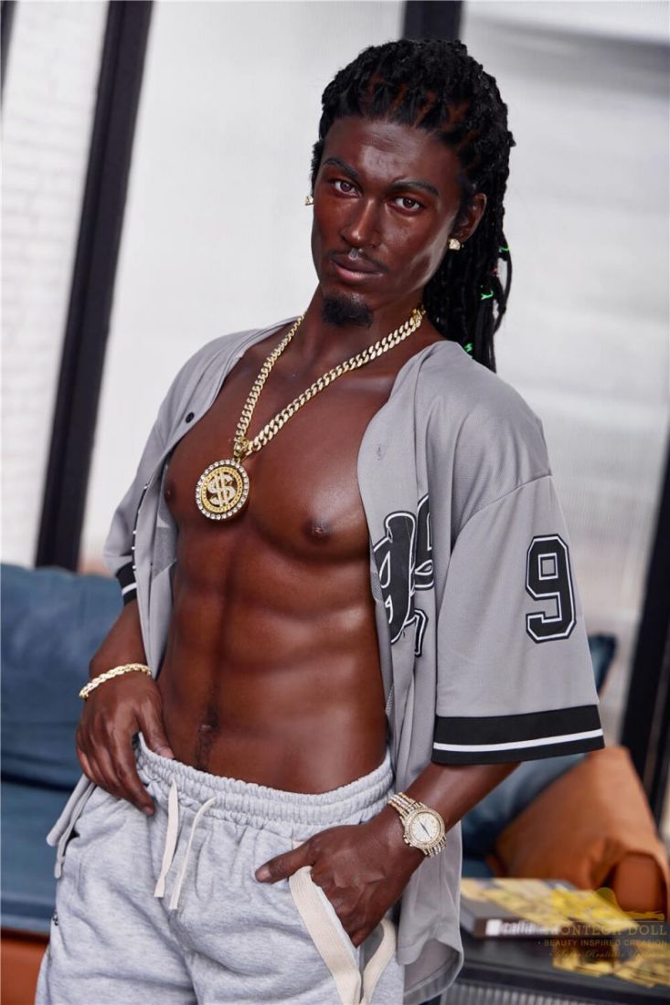 Picture of Irontech Doll Black Silicone Sex Doll 170cm M7 Bill