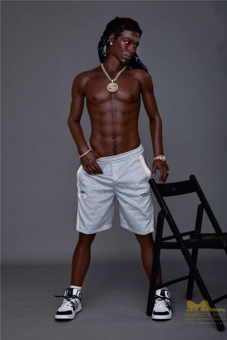 Picture of Irontech Doll Black Silicone Sex Doll 170cm M7 Bill