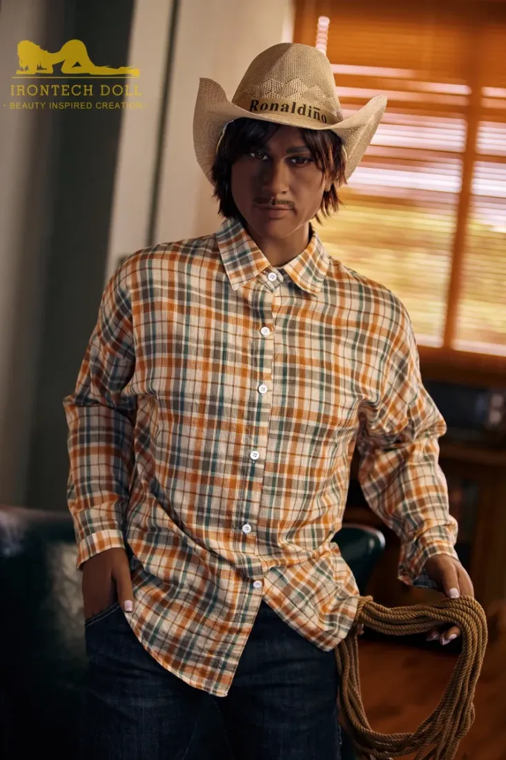 Picture of Irontech Black Male Sex Doll 175cm Cowboy Charles