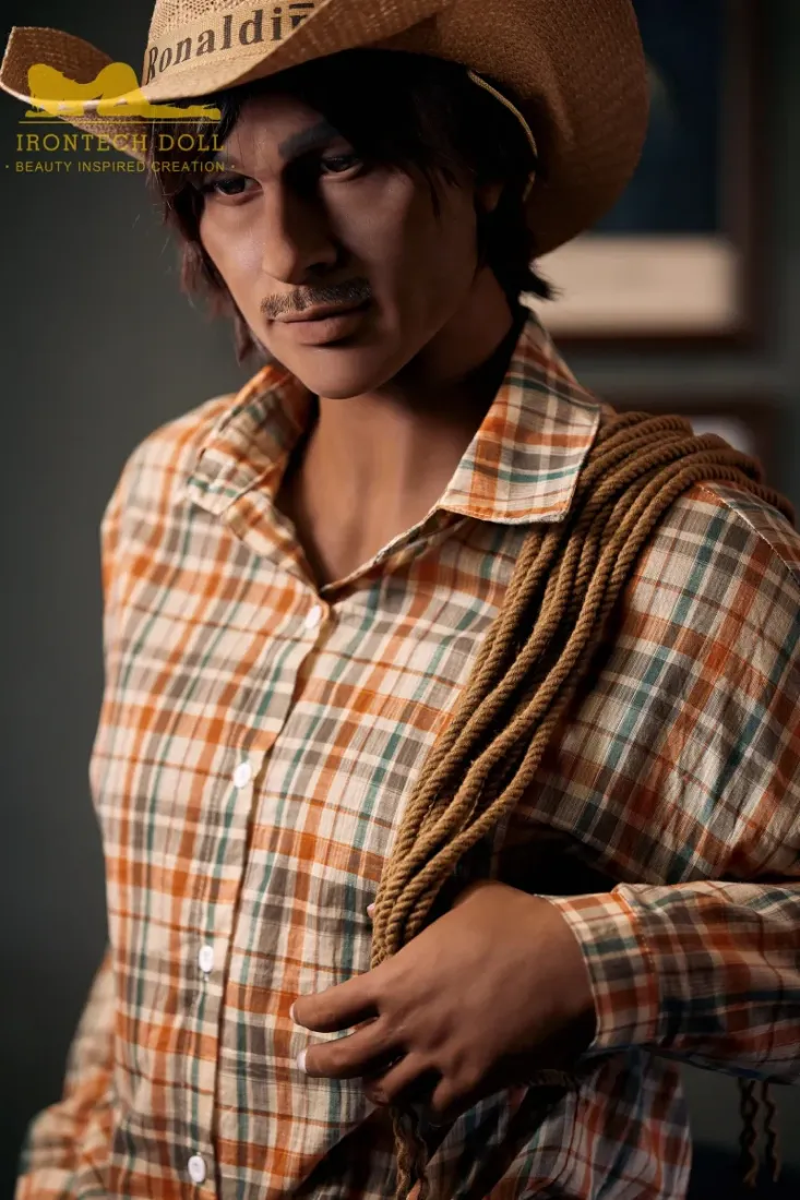 Picture of Irontech Black Male Sex Doll 175cm Cowboy Charles