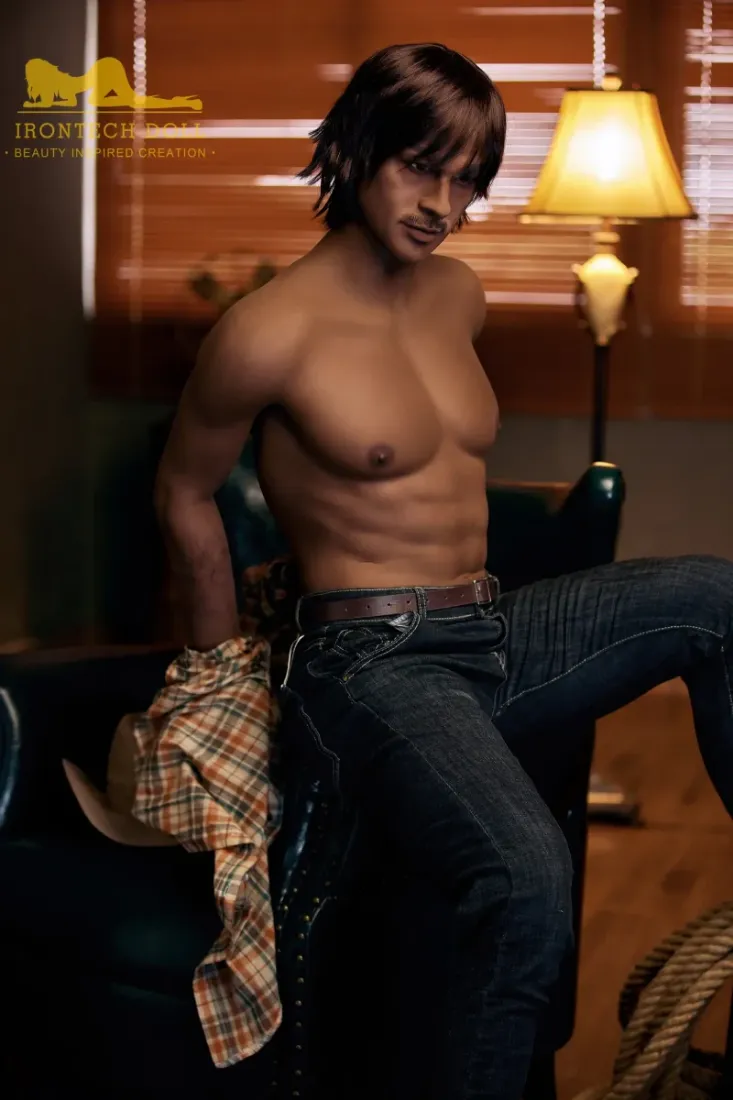 Picture of Irontech Black Male Sex Doll 175cm Cowboy Charles