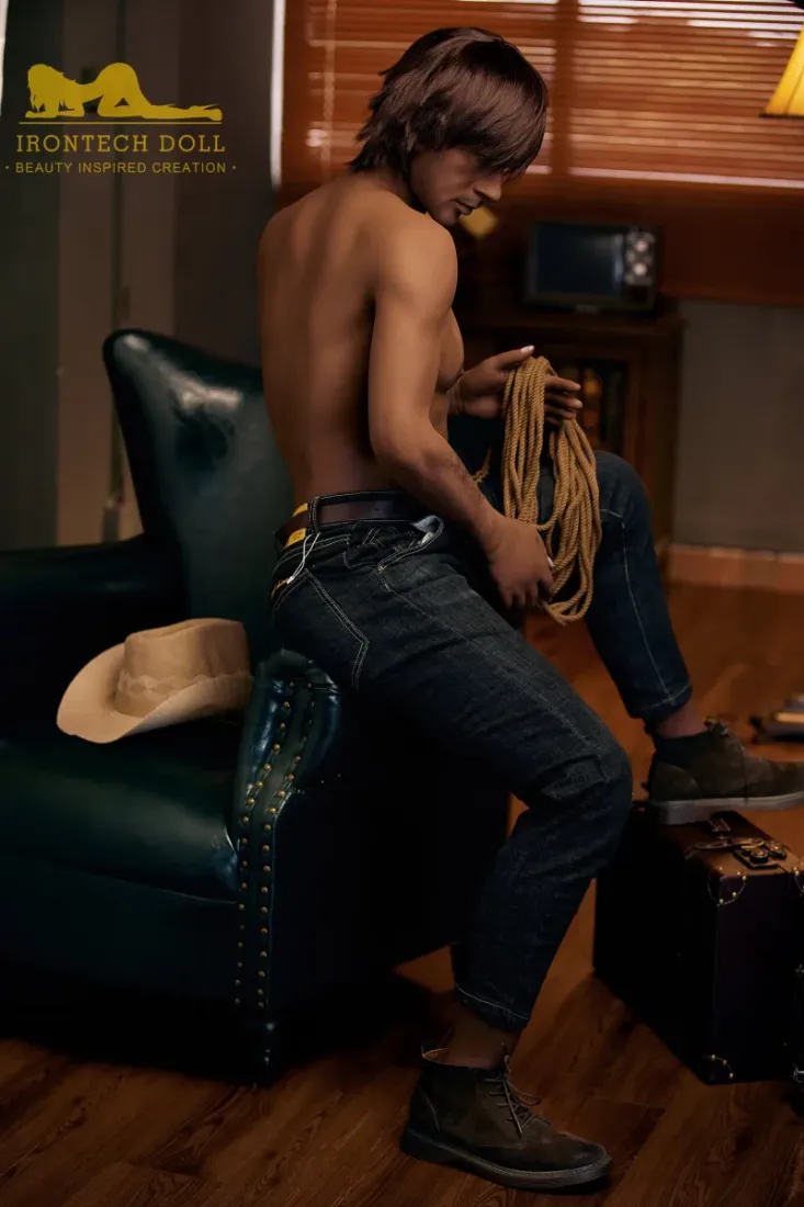 Picture of Irontech Black Male Sex Doll 175cm Cowboy Charles