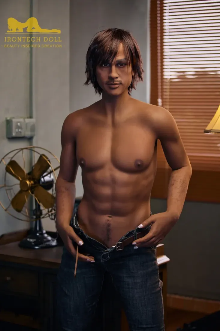 Picture of Irontech Black Male Sex Doll 175cm Cowboy Charles