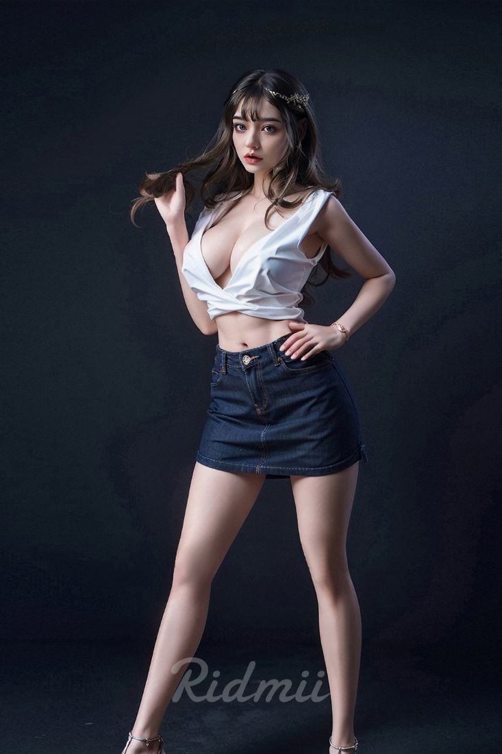 Picture of RIDMII Miranda Plus Unique Design 5'6 FT (169cm) Silicone Head TPE Body Realistic BBW Blowjob Sex Doll [In Stock | US Only]