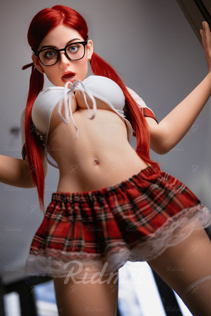 Picture of RIDMII Unique Design Janice 5'3 FT (160cm) Real Oral Sex Silicone Head TPE Body Sex Doll With Redhead [In Stock | US Only]