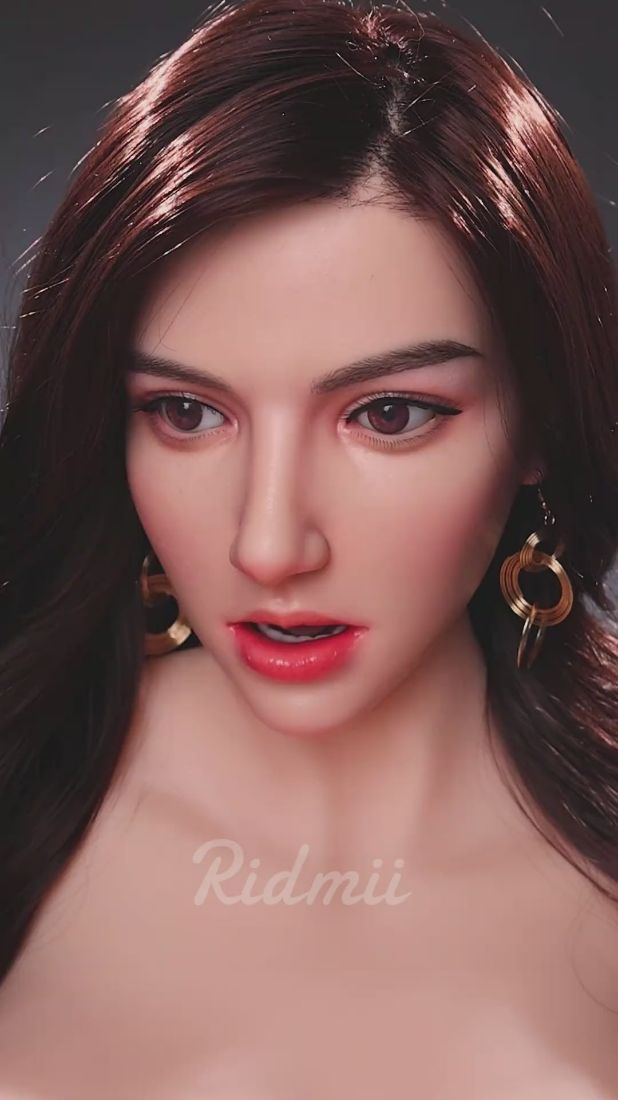 Picture of RIDMII Marissa Unique Design 5'5 FT (167cm) Movable Jaw TPE Body Real Oral Sex Soft Silicone Head Sex Doll BBW Buxom Blonde Beauty [In Stock | EU Only]