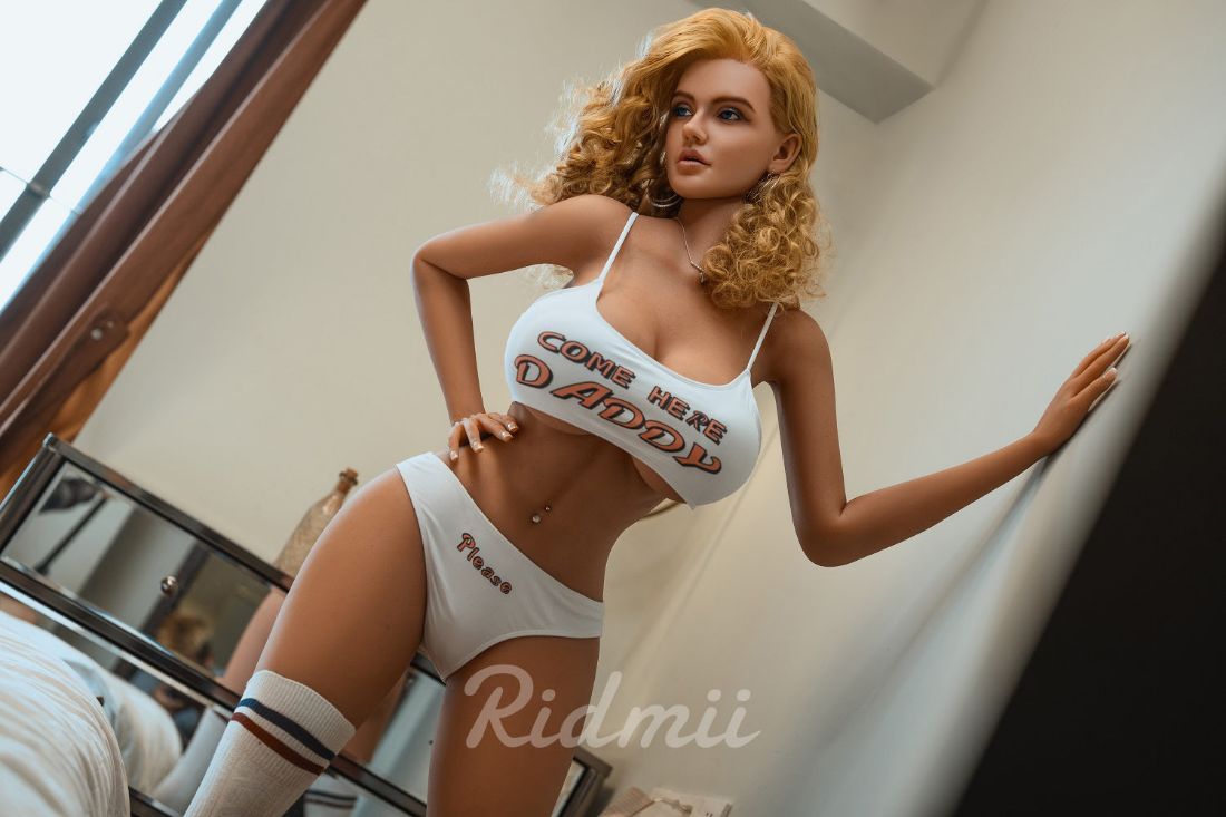 Picture of RIDMII Lori Unique Design 5'3 FT (161cm) #634E Big Boobs Silicone Head TPE Body Blowjob Sex Doll [In Stock | EU Only]
