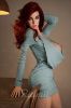 Picture of Ridmii - 161cm (5ft2") Redhead Hybrid Silicone Head & TPE Body Sex Doll - Romi