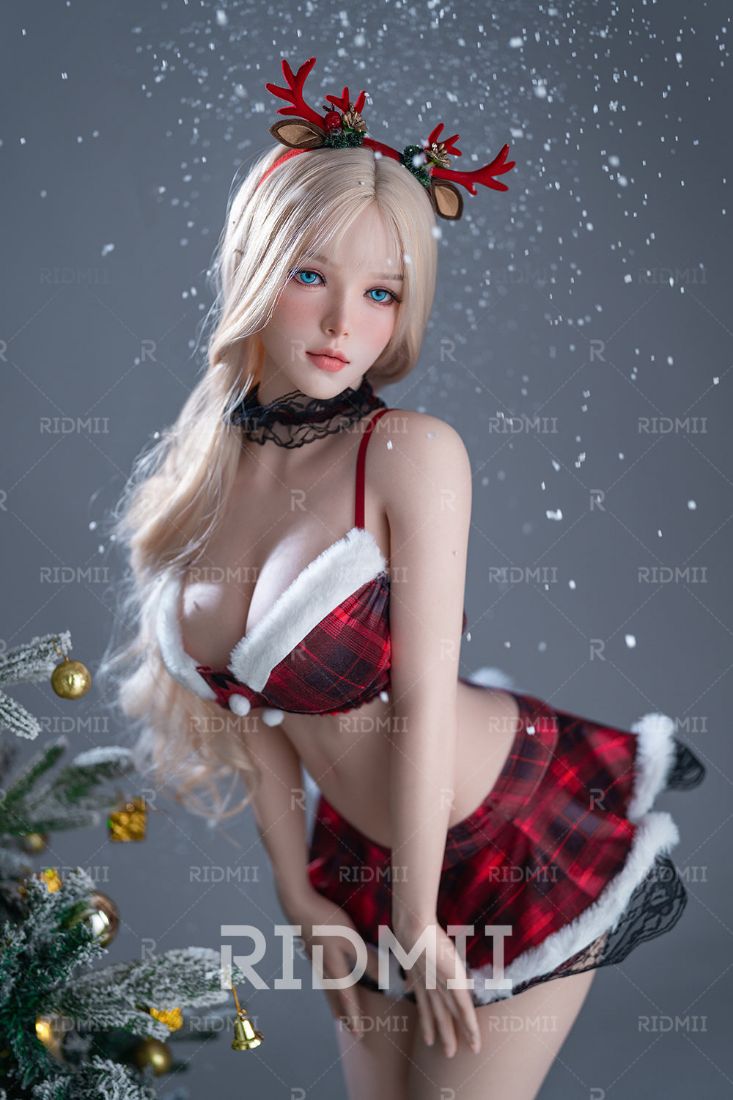 Picture of RIDMII Kaya Unique Design 5'4 FT (164cm) Full Silicone Life Like Sex Doll Cute Blonde Girl with Sweet Makeup