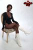 Picture of Realistic 166cm (5.45ft) E Cup Black Skin Silicone Sex Doll - Lena