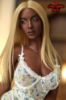 Picture of Realistic 163cm (5.34ft) D Cup Black Skin Silicone Sex Doll - Gina