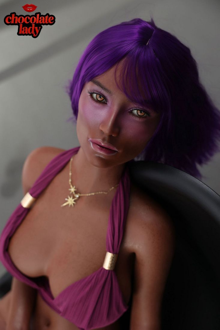 Picture of Realistic 160cm (5.24ft) C Cup Black Skin Silicone Sex Doll - Aim