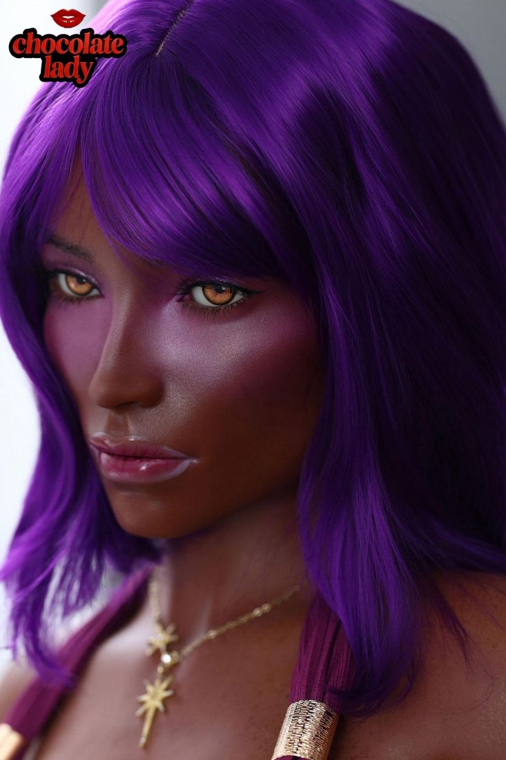 Picture of Realistic 160cm (5.24ft) C Cup Black Skin Silicone Sex Doll - Aim