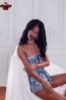 Picture of 150cm (4.92ft) A Cup Black Skin Realistic Silicone Sex Doll - Roxy