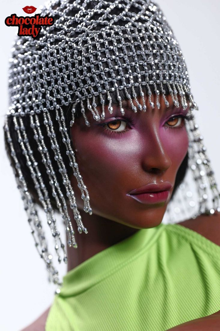 Picture of Chocolate Lady | 4ft 7/145cm BBW Black/Ebony Silicone Sex Doll - Nova