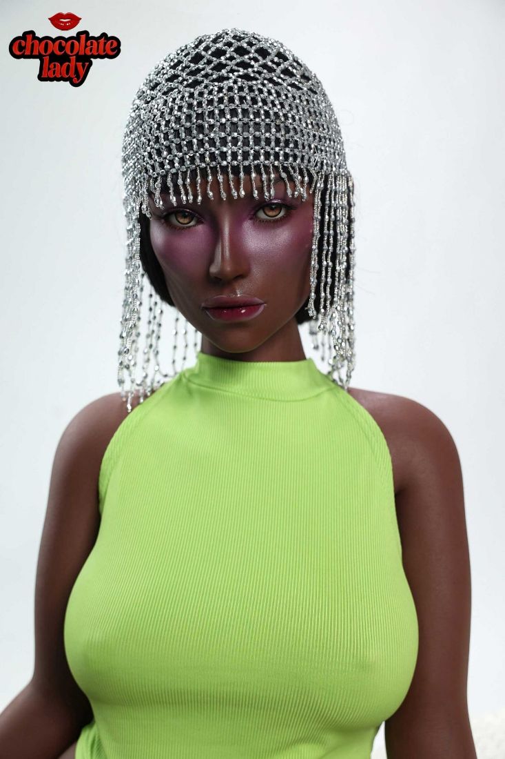 Picture of Chocolate Lady | 4ft 7/145cm BBW Black/Ebony Silicone Sex Doll - Nova