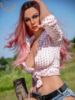 Picture of Galatea Doll 167cm(5.5ft)/30.5kg D Cup Pink Hair ROS Silicone Sex Doll Robot